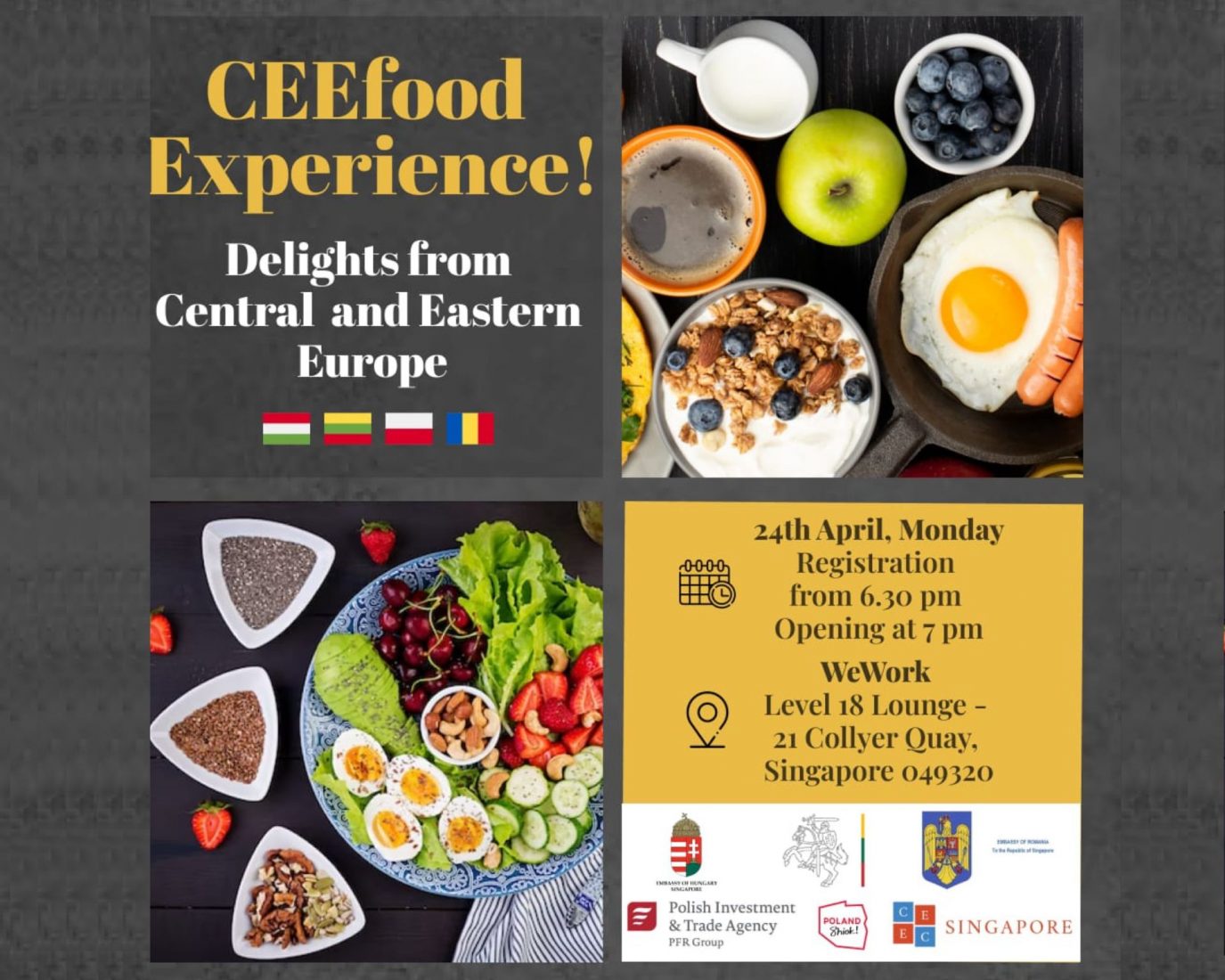 Poster for CEEfood Experience event in Singapore | polandshiok.sg